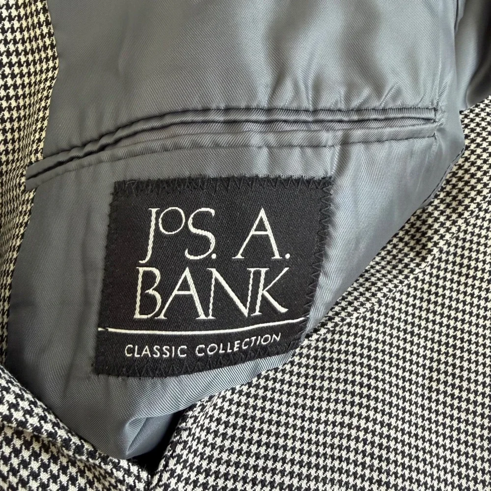 Jos. A. Bank Classic Collection Houndstooth Wool Jacket Blazer Men's 42R